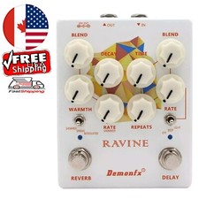 Demonfx RAVINE Reverb Delay Numerous Set Options Guitar Effect Pedal CA