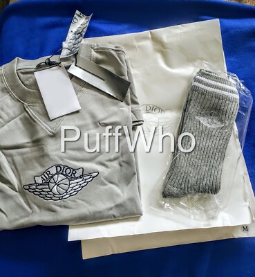 Air Dior Shirt (M) and matching Air Dior Sock- Gray
