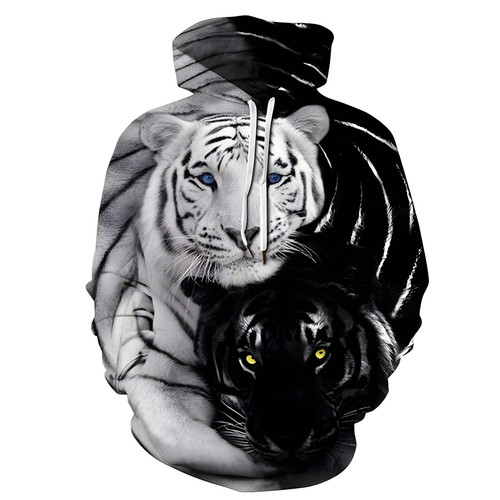 Men's Casual Long Sleeve T-Shirt with Tiger Print Lightweight Pullover for Youth - 第 48/48 張圖片