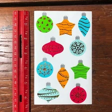 1 Mrs Grossmans Ornaments Christmas Stickers Holiday Season Tree Decor Balls