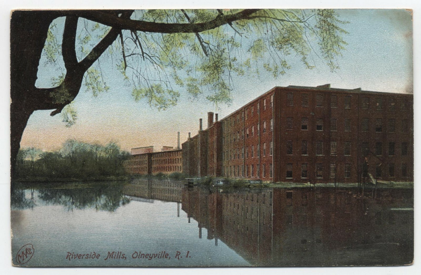 RI Riverside Mills OLNEYVILLE Rhode Island c1905 Providence County