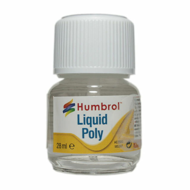 Humbrol Liquid Poly Cement Glue 28ml Bottle With Brush Applicator AE2500