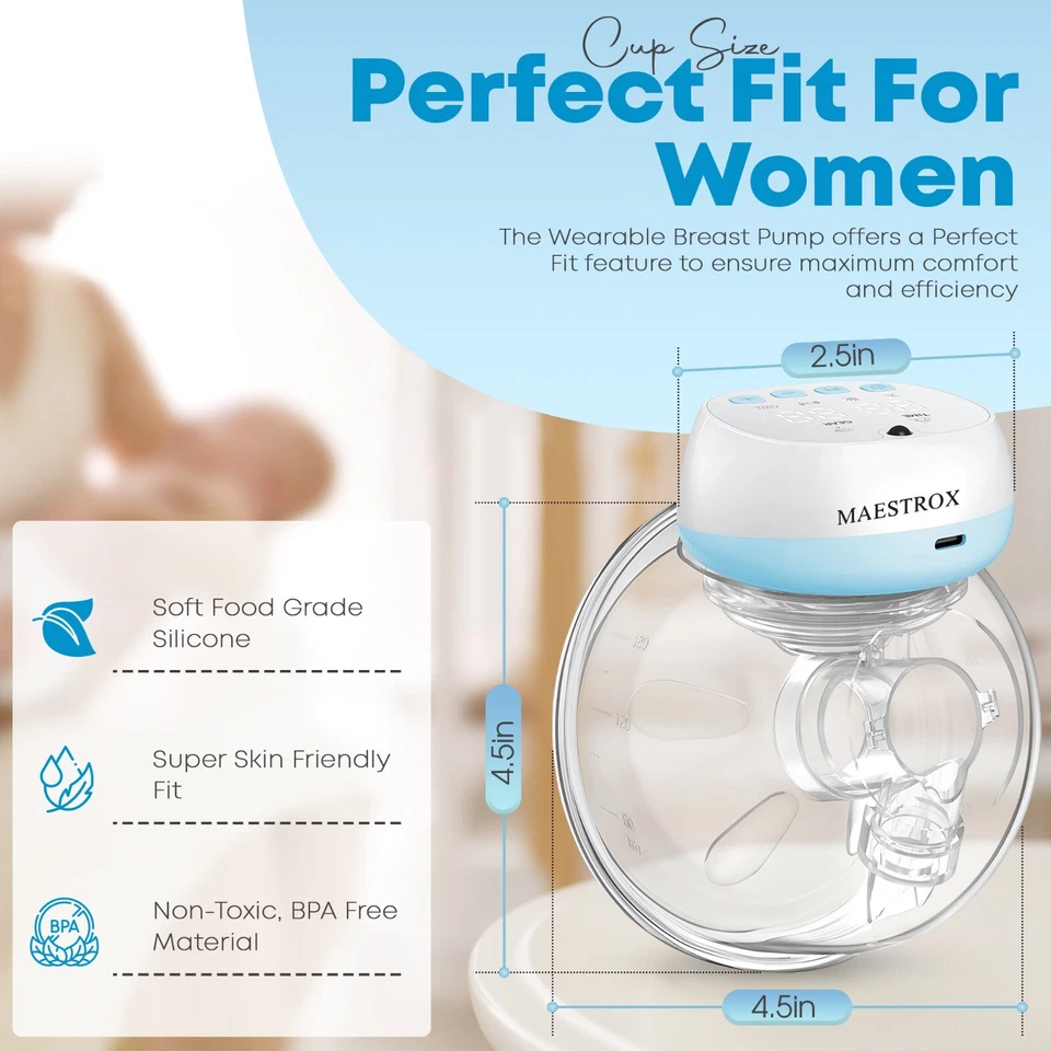 2pcs Electric Breast Pump with Complete KIT, 3 Modes, 30 Levels  & Long Battery - Image 2 of 4
