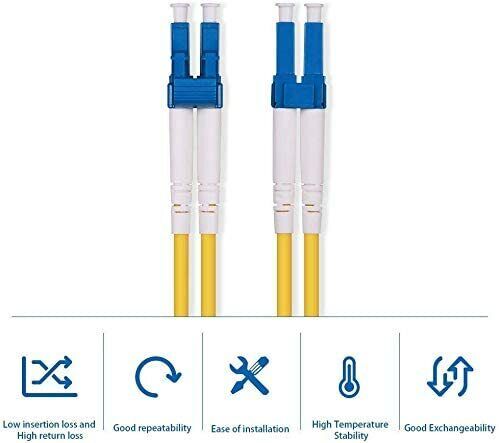 LC to LC Fiber Optical Patch Cord, Single-mode, Duplex, LSZH, 30 meters/100ft