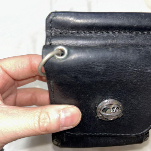 Vintage ALZUNI Genuine Leather Bifold Wallet Silver 950