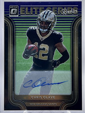2022 Panini Donruss Optic Chris Olave Elite Rookies Auto Purple FOTL 21/25
