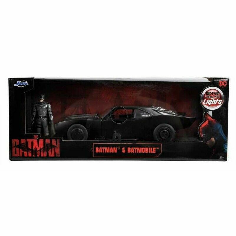 Jada Toys BATMAN & BATMOBILE ミニカー1/18 JADA 1:18 THE 2022 BATMAN BATMOBILE & FIGURE WITH LIGHTS DIECAST