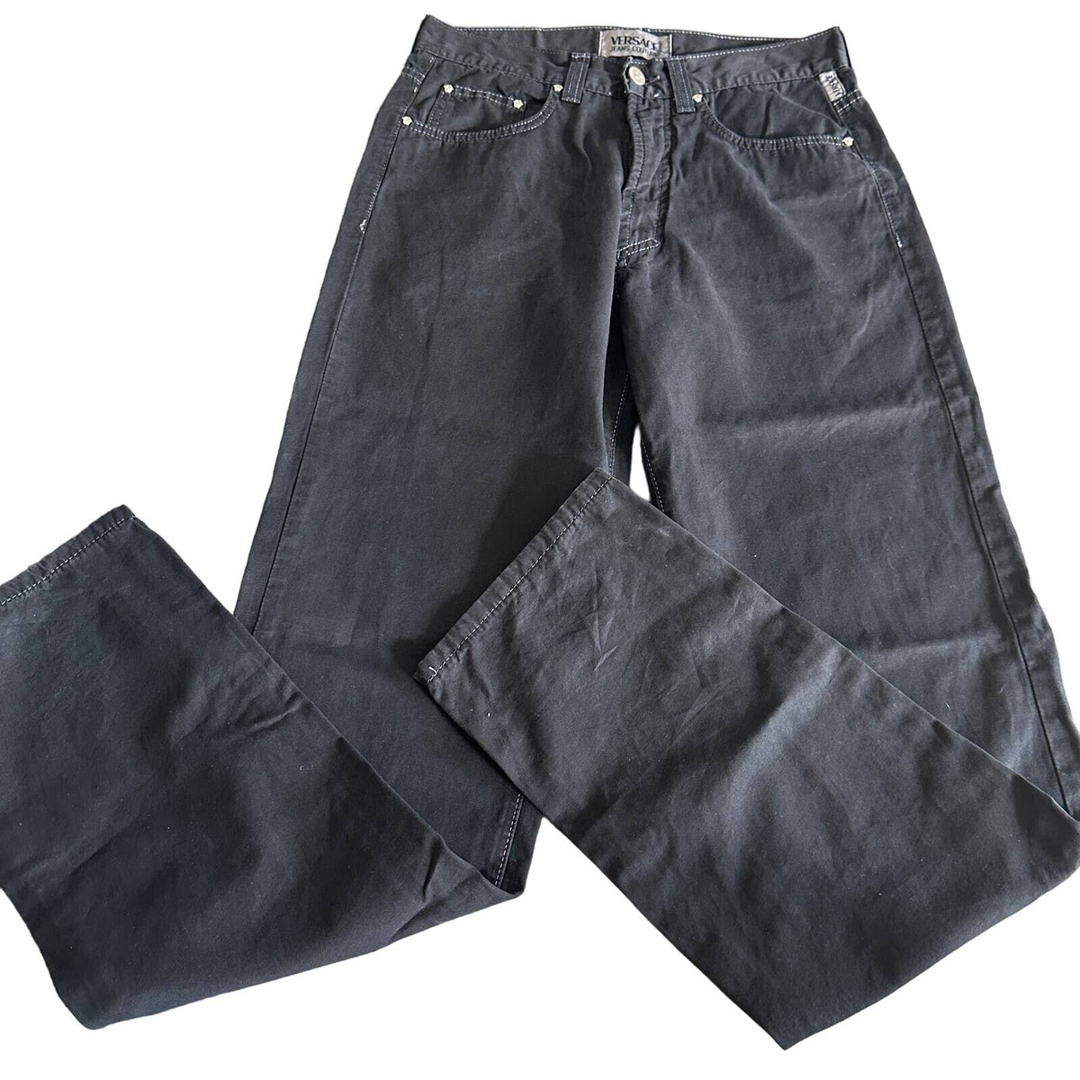 VERSACE JEANS COUTURE Men's Cotton Straight Denim Jeans Pants