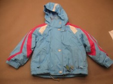 SPYDER Size 5 Kids Unisex Blue Full Zip Snap Pocket Stand Collar Ski Jacket 819