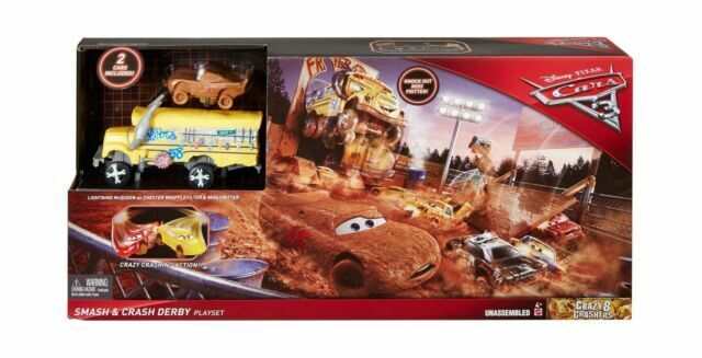 Disney Pixar Cars 3 Demo Derby Smash and Crash Stunt Track Set Novelty  Character Playsets