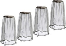 4 Pack Mosquito Head Net Face Mesh Head Cover for Outdoor Hat Jungle Fishing