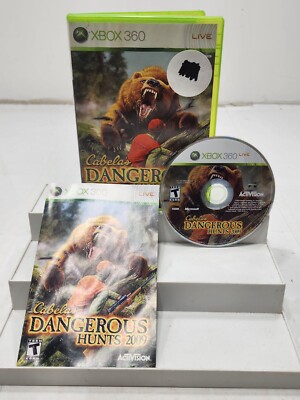 Cabela's Dangerous Hunts 2009 Microsoft Xbox 360 Activision Complete With Manual