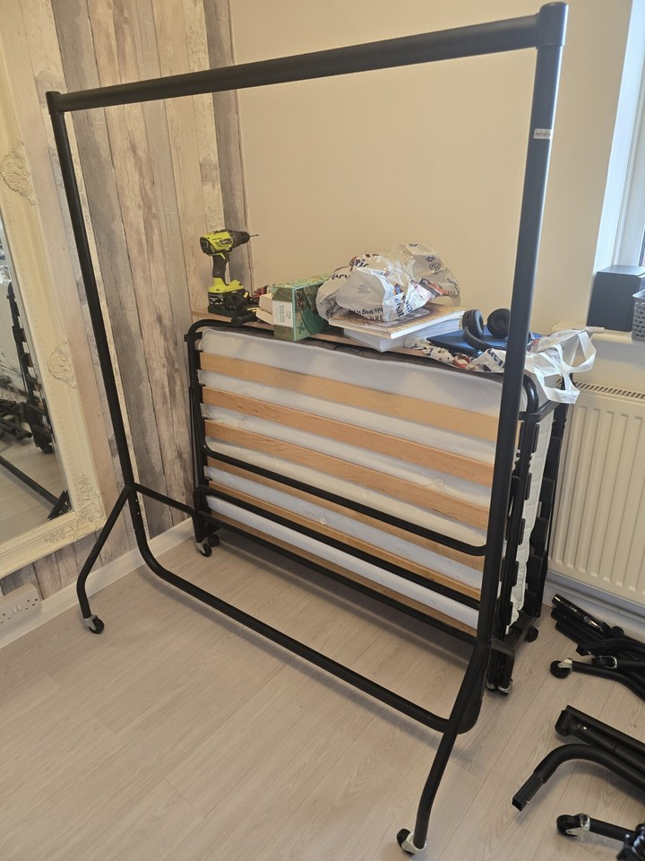 HEAVY DUTY GARMENT RAIL, CLOTHES RACK, COVER HOME SHOP RAIL 6ft by 5ft