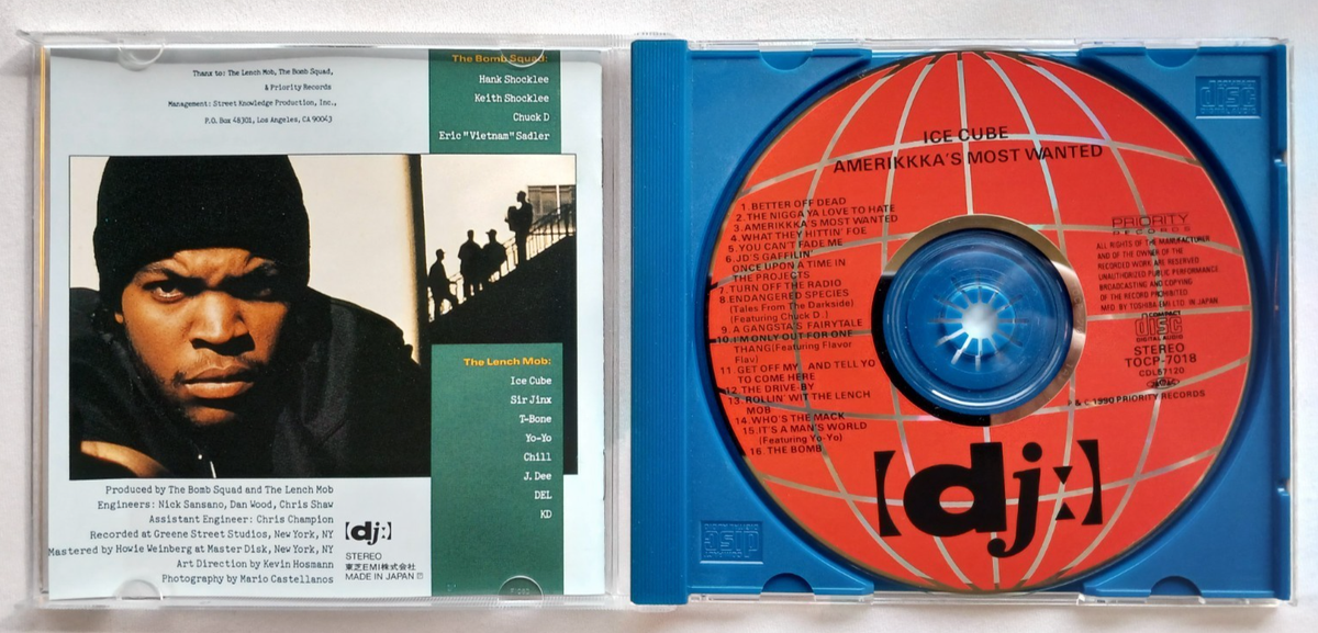 ICE CUBE - AMERIKKKA'S MOST WANTED - CD - VG+ - 1992 - JAPAN