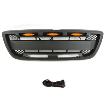 Black Front Grille Fits For Ranger 2004-2011 Upper Grill With LED Light