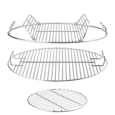 Für Weber Style 44,7 cm runder klappbarer Grillrost Edelstahl BBQ Grid