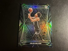 2023-24 Panini Obsidian Electric Etch Green #197 Jalen Wilson RC Rookie /25 Nets