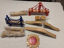 Thomas Wooden Train Track Lot Bridges Turntable Brio Compatible