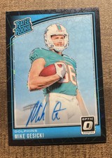 2018 Donruss Optic Mike Gesicki Rated Rookie Black SSP Auto /25 BENGALS
