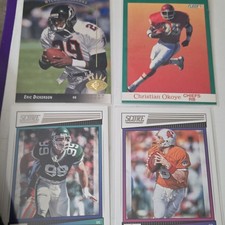 Upper Deck Fleer Score NFL Trading Card Lot - Dickerson, Okoye, Gastineau, Youn…