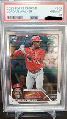2023 Chrome Baseball Card Jordan Walker Rookie St. Louis Cardinals