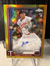 2025 Topps Chrome -Rookie Auto Zebby Matthews #RA-ZM Gold Refractor /50