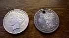 1922 Peace Dollar Great Condition/Damaged 1882 Morgan