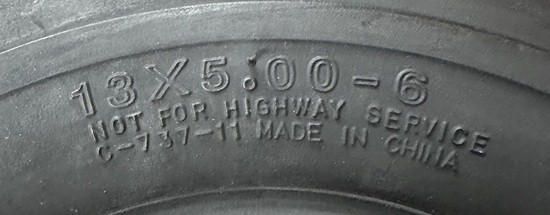 Cheng Shin Tire Set of 2, 13 x 5.00 - 6, Standard Rim 3.5, 4 Ply 40psi Max