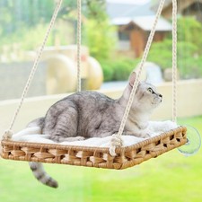 Cat Window Perch Cat Window Hammock Bed Indoor Cats Large Handwoven PE Rattan