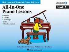 All-In-One Piano Lessons, Book A With CD Audio by Barbara Kreader English