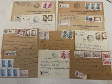 ALGERIE 10 ENVELOPPES RECOMM. AVEC AFFR. COMPOSES 1991 VOIR CACHETS 4 PHOTOS