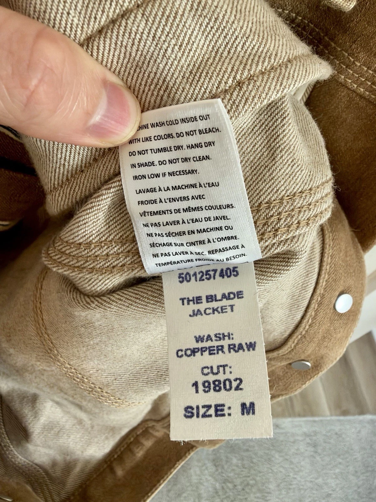 KATO by Hiroshi Kato The Blade Jacket Size M Copper Raw 4-Way Stretch Selvedge image 5