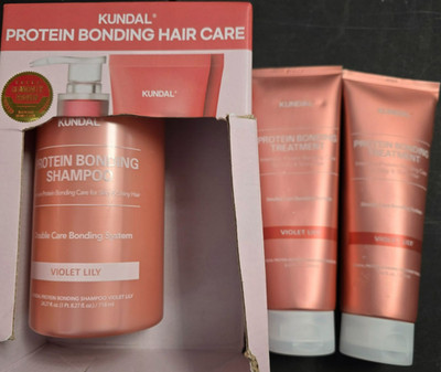 Kundal Protein Bonding Hair Combo, Shampoo & Treatment Set, 3-piece - Open Box