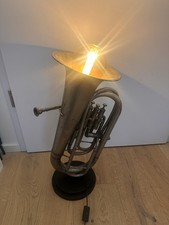 Antike Tuba-Lampe Millereau Paris – Vintage Blasinstrument Frankreich