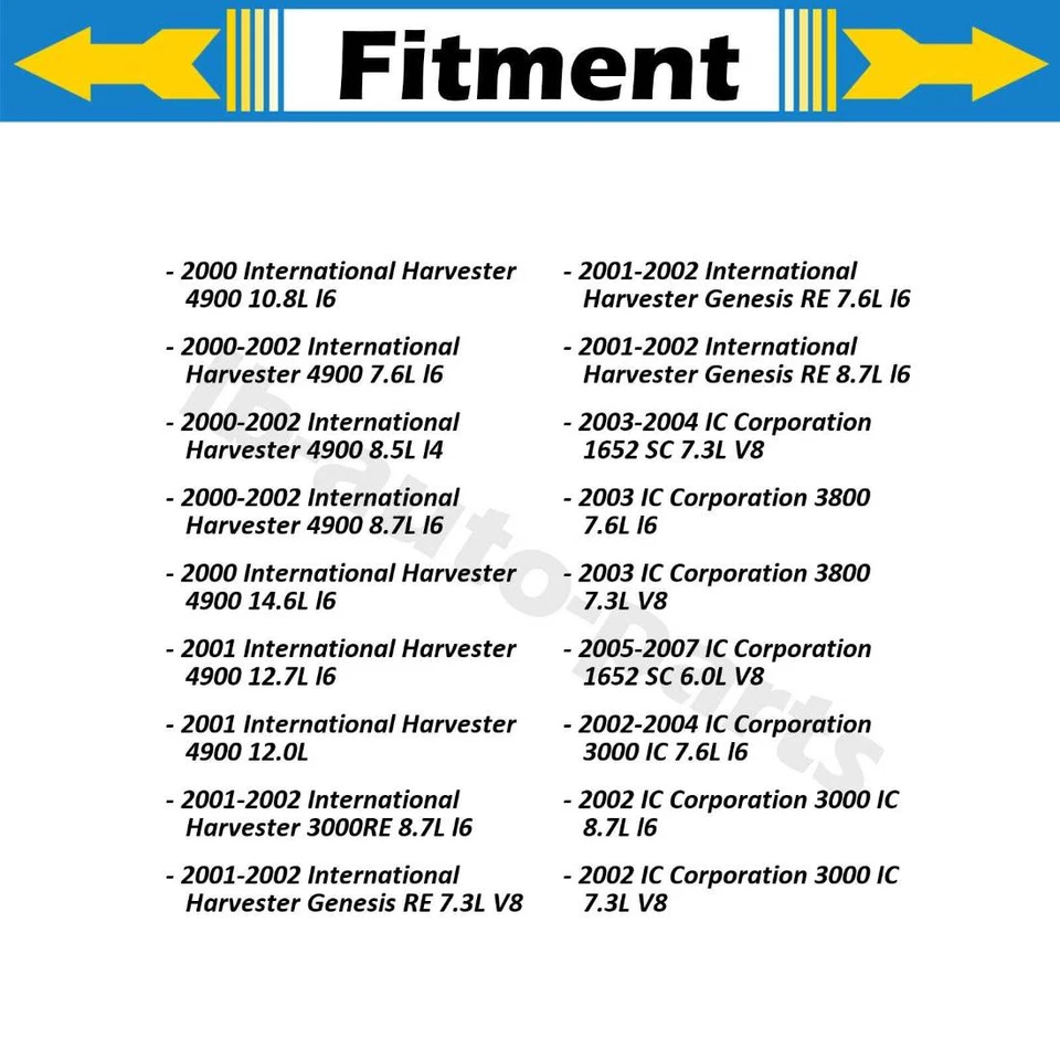 Mangueira de freio traseira esquerda 2x para International Harvester 4700LPX 7.3L 2000-2002 - Imagem 3 de 4