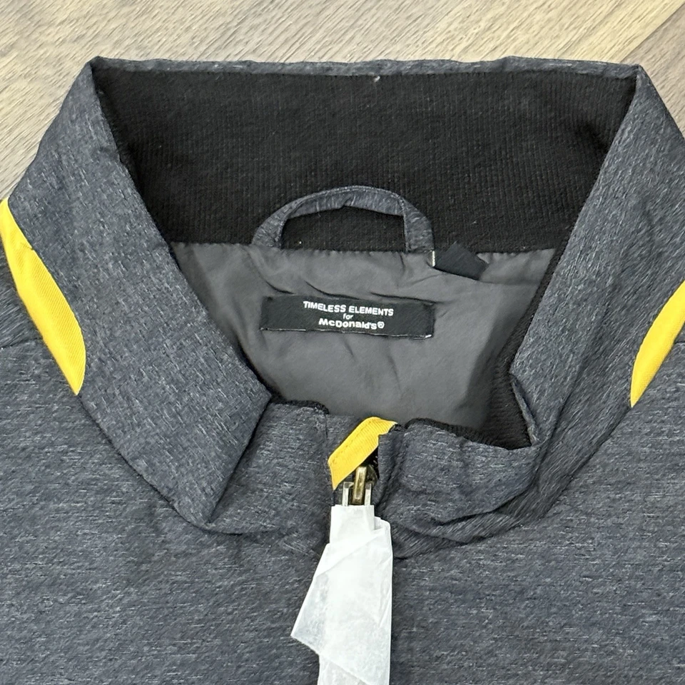 Timeless Elements for McDonalds Puffer Vest Adult XL Employee Gray Full Zip - Image 4 of 4