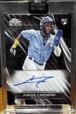 2024 Topps Chrome Black SEALED Junior Caminero RC Auto #CBA-JCA