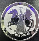 TWO 2017 British Virgin Island Athena & Pegasus 1oz .999 fine silver coins