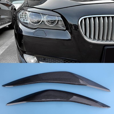 Kohlefaser-Stil Scheinwerfer Augenbraue Abdeckung Für BMW 5er F10 F11 F18 530i