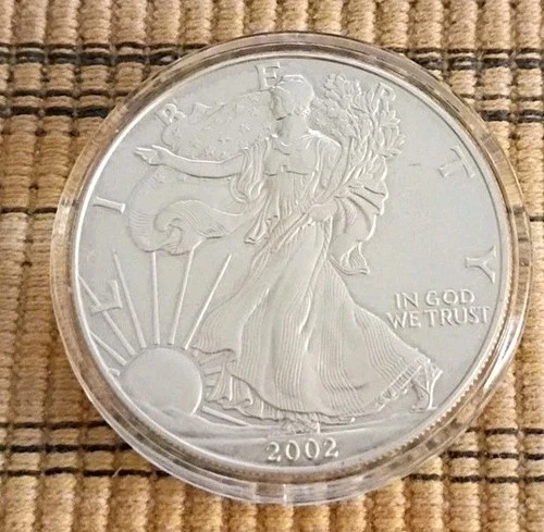 2002 American Silver Eagle 1 oz .999 Fine Silver Coin