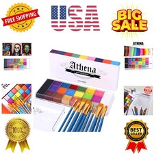 Face Body Paint Set-Athena Painting Palette,10 Professional Artist Brush,Larg...