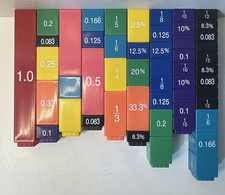 Learning Resources Fraction Tower Equivalency Cubes - 51 Pieces, Ages 6 Math To
