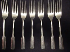 7-Wm A Rogers Oneida Ltd FRIENDSHIP PATTERN Stainless Flatware Dinner Forks