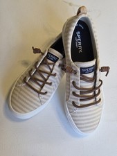 Sperry Women's Crest Vibe Canvas Sneaker Print White Size 7