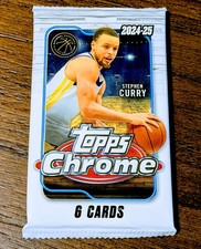 💎 [1x] 2024-25 Topps Chrome NBA Retail Mega Box Pack - FIND WEMBY RC AUTOS!