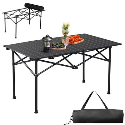 Lightweight Outdoor Camp Roll up Side Table for Travel Hiking Backyard BBQ Party