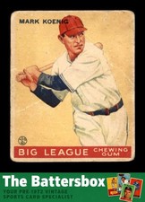 1933 Goudey 39 Mark Koenig Fair X3792069 1933 Goudey 39 Mark Koenig Fair X3792069
