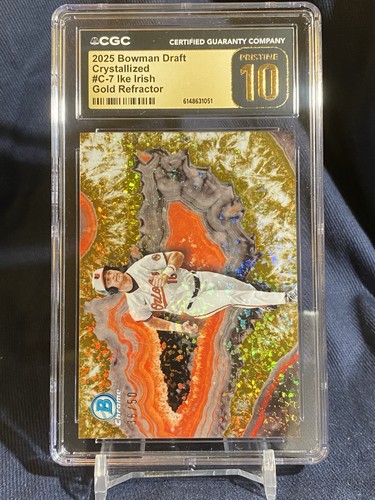 Ike Irish [Gold] #C-7 2025 Bowman Draft Crystallized card