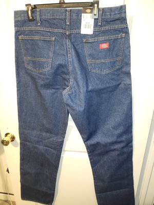 Dickies 5 Pocket Regular Fit Straight Leg Work Blue Jeans Size 38 x 36 NWT A153