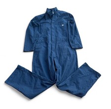Dickies Coverall Size Chest 61Length Large Blue Full Zip One Mechanic Jumpsuit